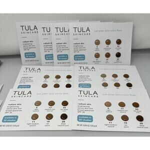 8X TULA Radiant Skin Brightening Serum SPF 30 - 6 Shade Sample Card E3